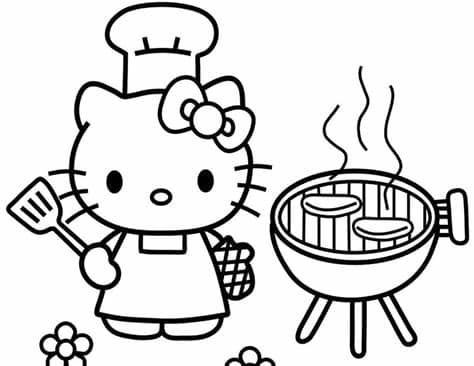 Sketsa Mewarnai Gambar Hello Kitty | Mewarnai cerita ...
