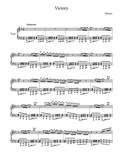 Victory Sheet Music For Piano Solo Download And Print In Pdf Or