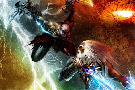 Kratos Vs Zeus By Sith On Deviantart Kratos God Of