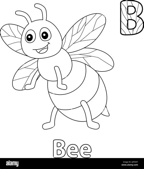 Bee Alphabet Abc Coloring Page B Stock Vector Image And Art Alamy
