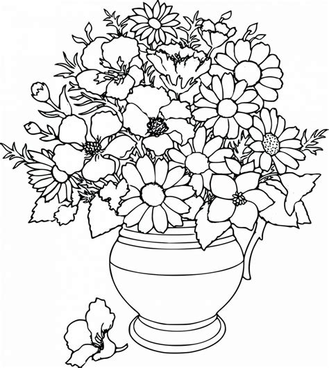 To offer a bouquet of flowers is to convey a message from the heart. Bouquets Coloring Pages - Coloring Home