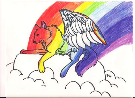 Rainbow Wolf By Rainbowwolves On Deviantart