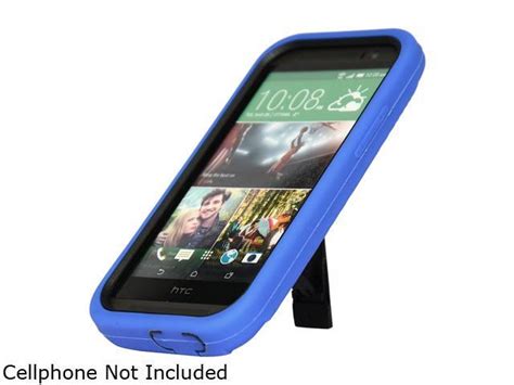 Gearit Blue Rugged High Impact Hybrid Armor Case Cover Stand For Htc One M8 Ghtcm8hybipbl