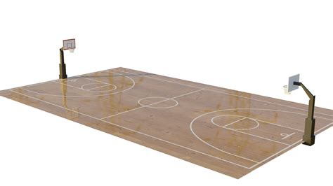 Simple Basketball Court Free 3d Model Cgtrader
