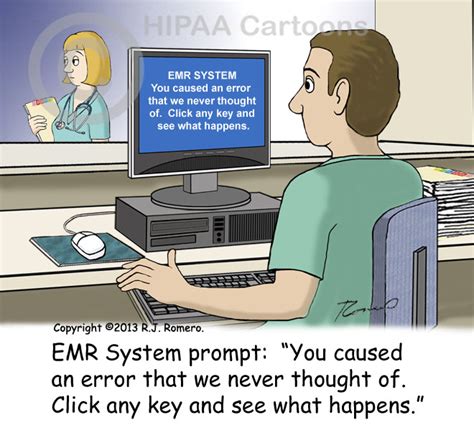 Emr Computer Error Cartoon Hipaa Cartoons