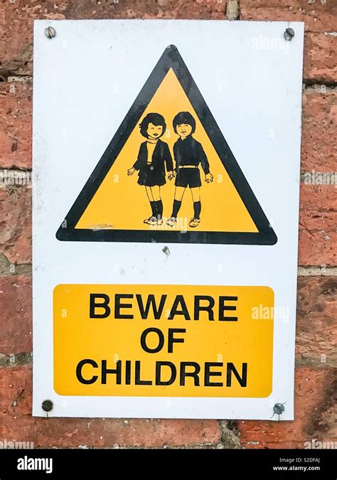 Beware Of Children Sign Stock Photo Alamy