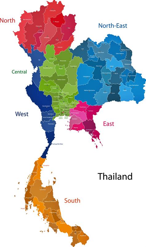 Thailand Map With Provinces