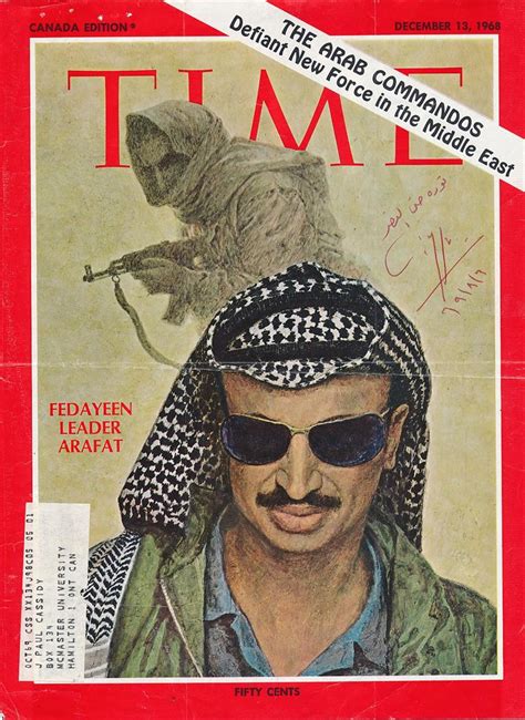 todd mueller autographs yassir arafat signed time magazine cover w letter from his secretary