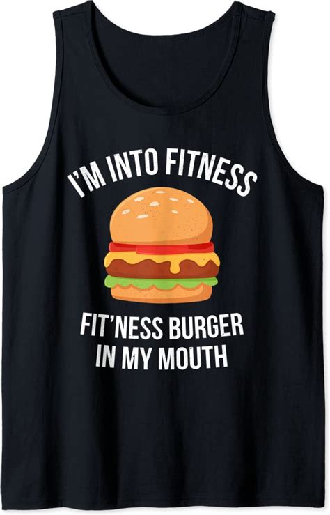 Im Into Fitness Fitness Burger In My Mouth Tank Top Uk