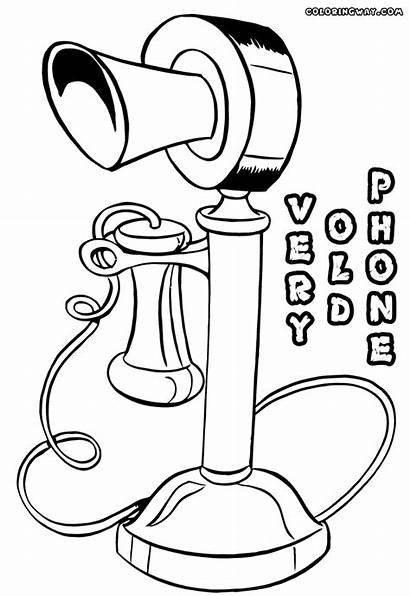 Phone Coloring Pages Retro