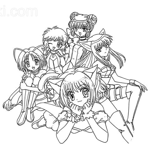 Girl From Tokyo Mew Mew Coloring Page Free Printable Coloring Pages