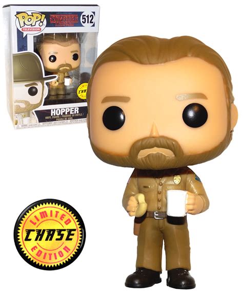 Funko Pop Stranger Things 512 Hopper No Hat With Coffee And Donut