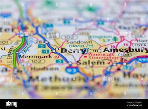 Derry New Hampshire Map Hi Res Stock Photography And Images Alamy