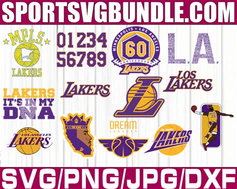 Bundle 13 Files Lakers Baseball Team Svg Lakers Svg Nba Teams Svg