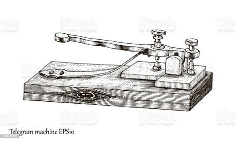 Telegraph Hand Drawing Vintage Style Stock Illustration Download