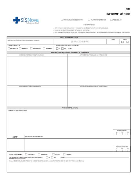 Informe Médico Formato Word 2020 Fill And Sign Printable Template