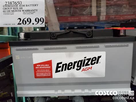 2387650 Energizer Agm Battery Group Size H8 60 100 Month Warranty 269