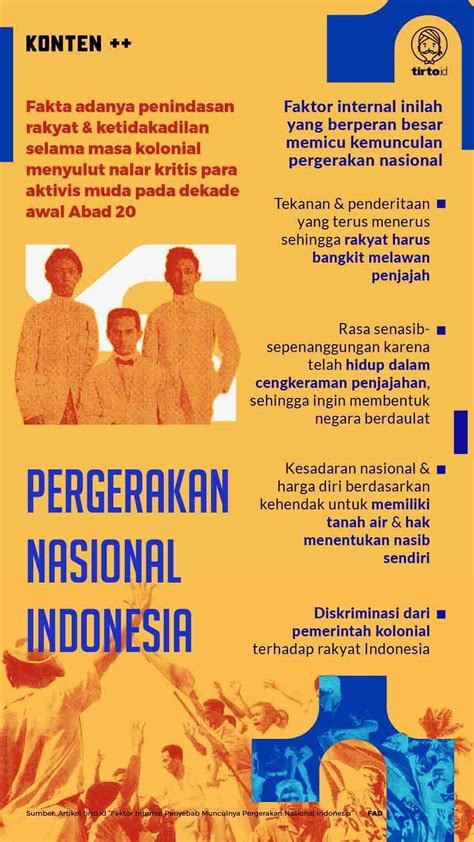 Faktor Internal Penyebab Munculnya Pergerakan Nasional Indonesia