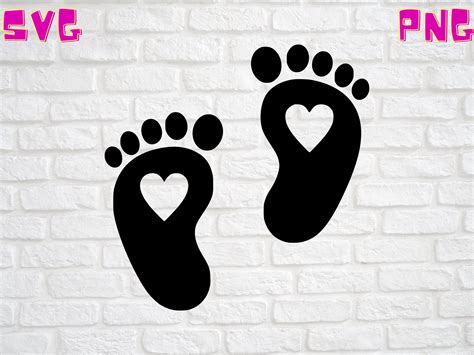 Baby Footprints Svg Digital File Only Svg Png Cricut Laser Etsy