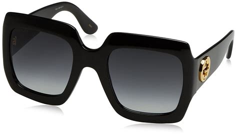 authentic gucci urban sunglasses gg0053s 01 54mm black gold grey gradient lens ebay