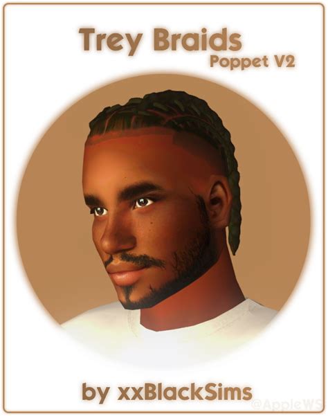 4t2 Trey Braids By Xxblacksims Sims Hair Sims 2 Hair Sims 4 Afro Hair