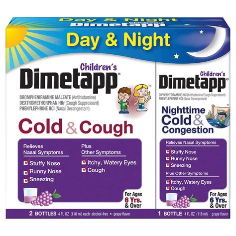 Buy Childrens Dimetapp Cold And Congestion 2 Pack Daynight Value 2