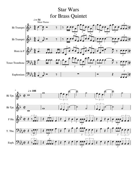 Symphonic suite from star wars the force awakens. Star Wars Medley for Brass Quintet sheet music for Trumpet ...