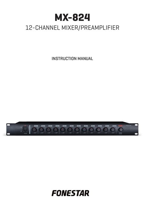 Fonestar Mx 824 Instruction Manual Pdf Download Manualslib