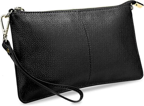 Yaluxe Womens Real Leather Wristlet Handbags Smartphone Clutch Wallet