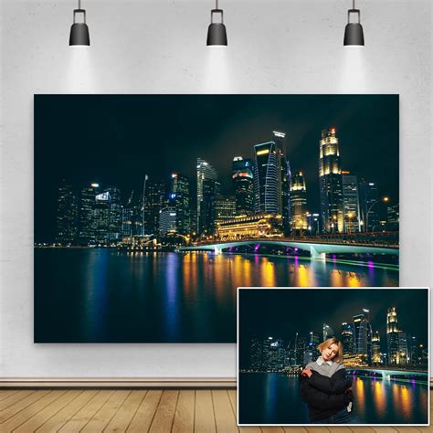 Buy Yeele 9x6ft Famous City Night View Backdrop High Rise Building