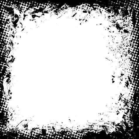 7 Grunge Halftone Frame Png Transparent