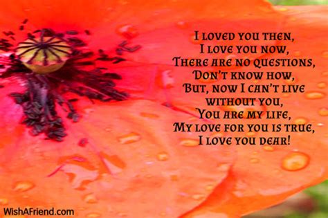 Cant Live Without You Dear Romantic Poem