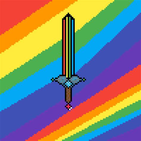 Pixilart Rainbow Sword By Anonymous
