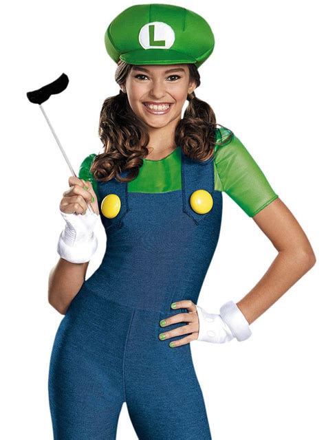 Girls Luigi Costume Super Mario Luigi Costume For Tween Girls