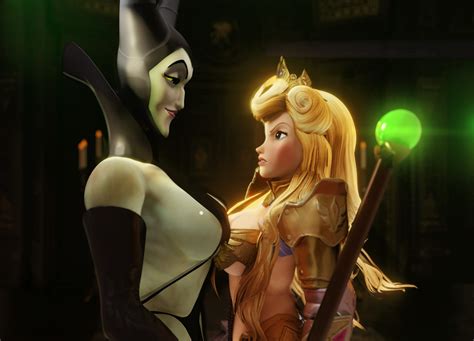 Aurora And Maleficent By Crisisbeat Hentai Foundry