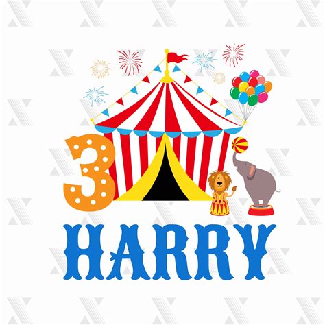 Birthday Circus SVG DXF PNG Included Files For Cricut Etsy