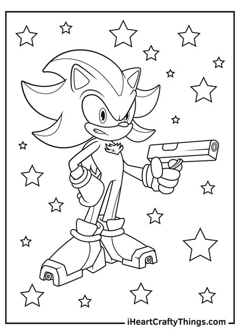 Shadow The Hedgehog Coloring Pages Updated 2021