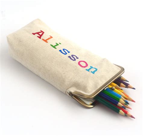 Personalized Pencil Pouch Pencil Case Storage By Bagscloset