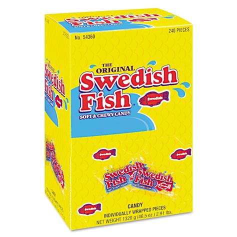 Swedish Fish Grab And Go Candy Snacks In Reception Box 240 Piecesbox