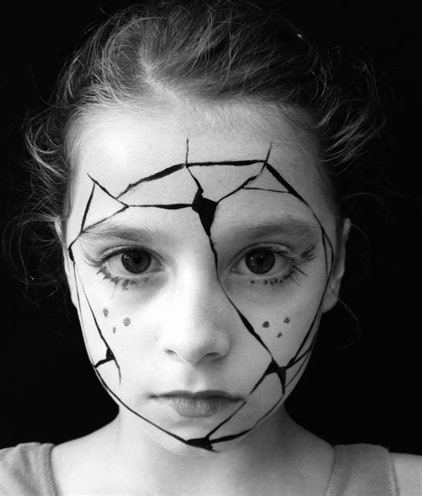 Cracked Doll Halloween Face Paint Face Painting Halloween