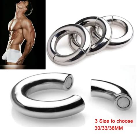 Magnetic Metal Ball Stretcher Weight Man Enhancer Chastity Ring