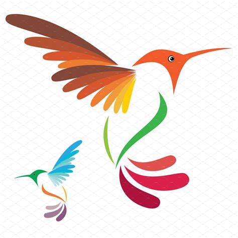 Vector Image Of An Hummingbird Icons Creative Market