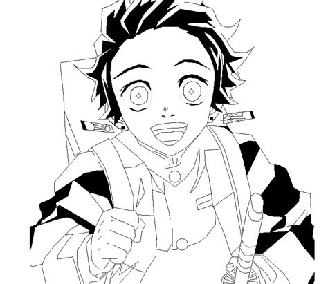 Tanjiro Coloring Pages Coloringtop