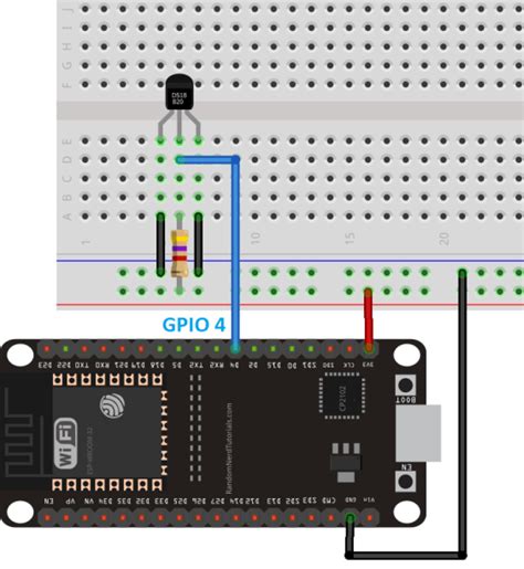 Micropython Ds18b20 Temperature Sensor With Esp32 And Esp8266 Random