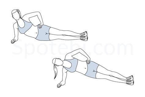 Side Plank Hip Lifts Illustrated Exercise Guide