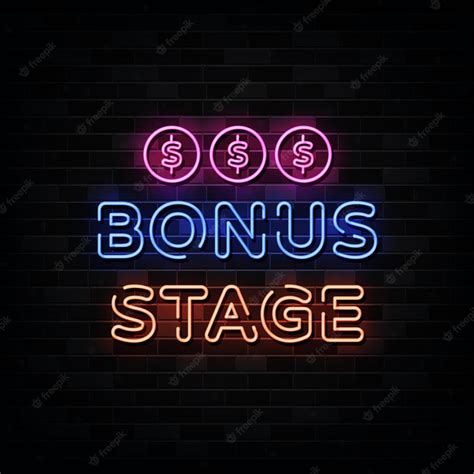 Premium Vector Bonus Stage Neon Signs