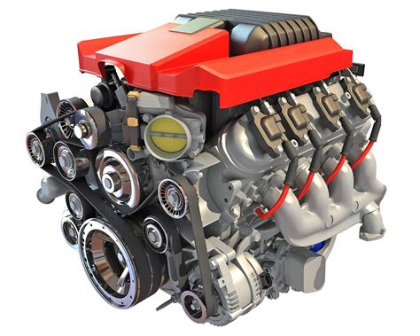 V8 Supercharged Engine 3d Model By 3d Horse
