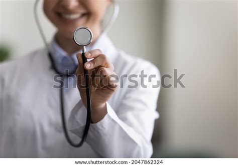 Happy Young Female Gp Doctor Using Stock Photo 2047862324 Shutterstock