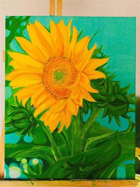 Sunflower Oil Painting Etsy
