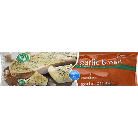 Food Club Authentic Italian Hearth Baked Garlic Bread 10 Oz Bag